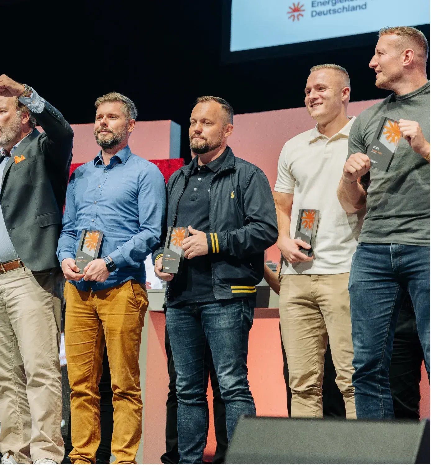 Steven Sagemüller bei einer Auszeichnung auf der Bühne